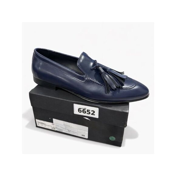 Louis Leeman LL00122 Blue Leather Tassel Loafers EU 39 New Italy main image 8